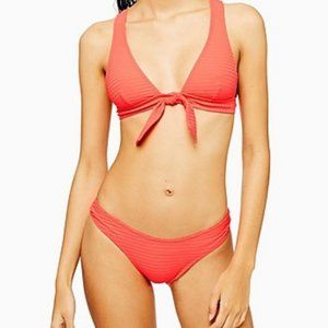 Topshop Wide Rib Classic Bikini Set